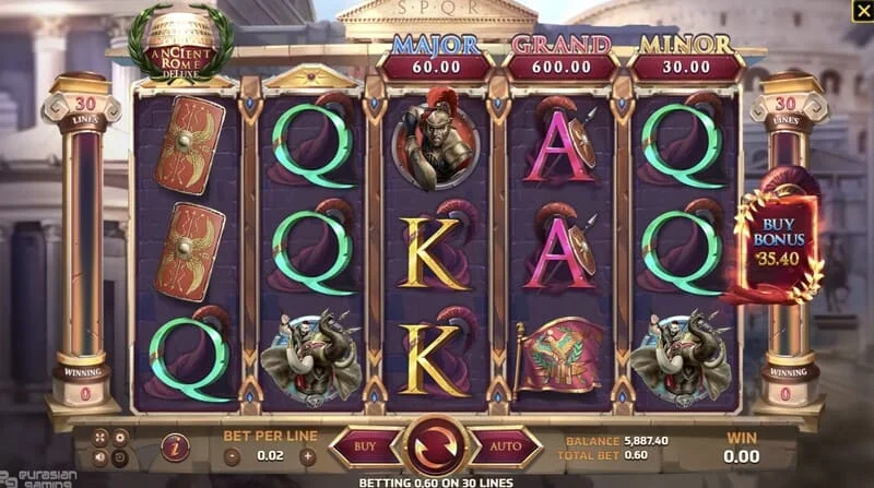 Ancient Rome Deluxe AI - permainan dengan garisan kemenangan